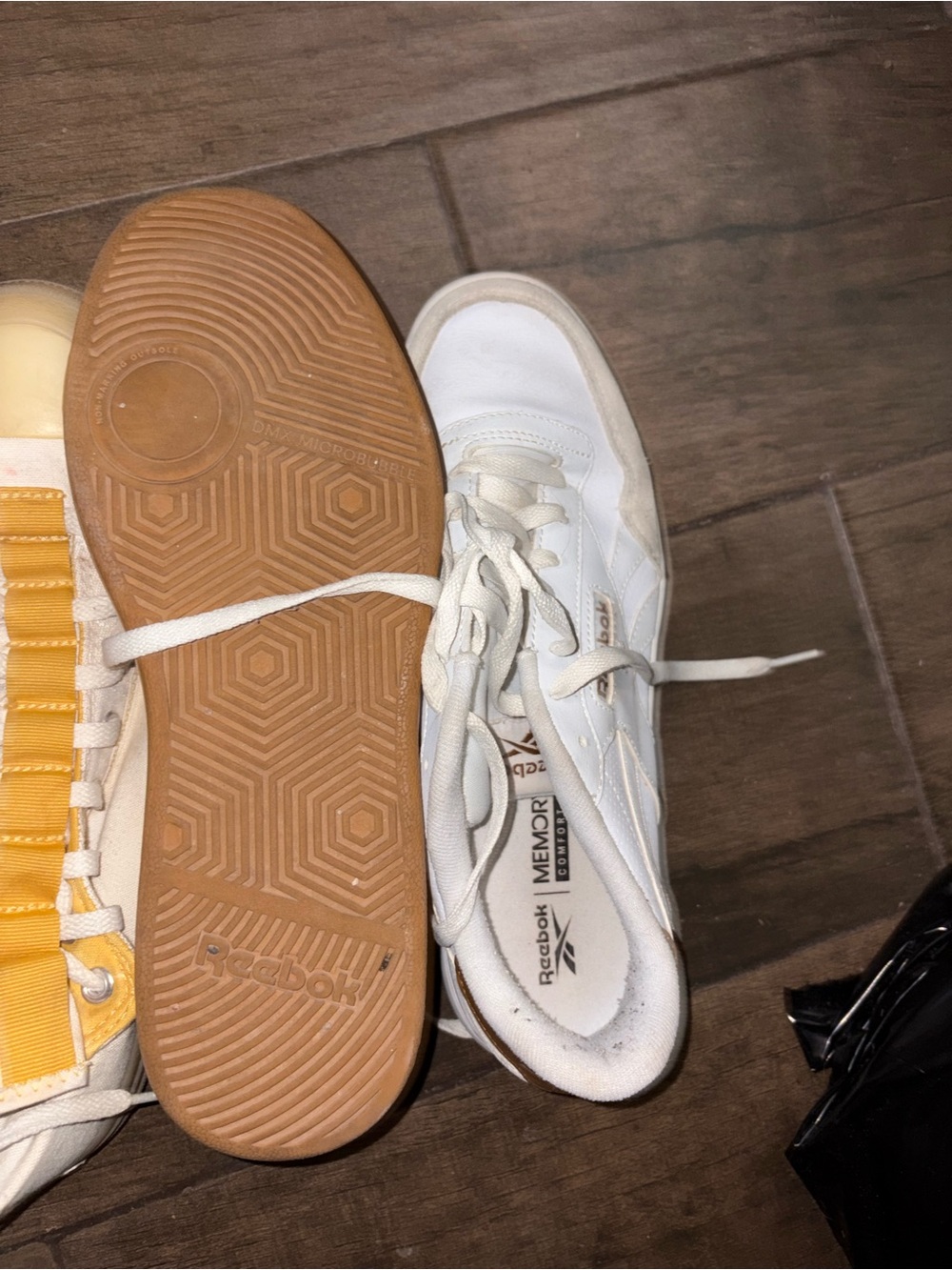 Reebok Women's White Sneakers with Gum Sole
